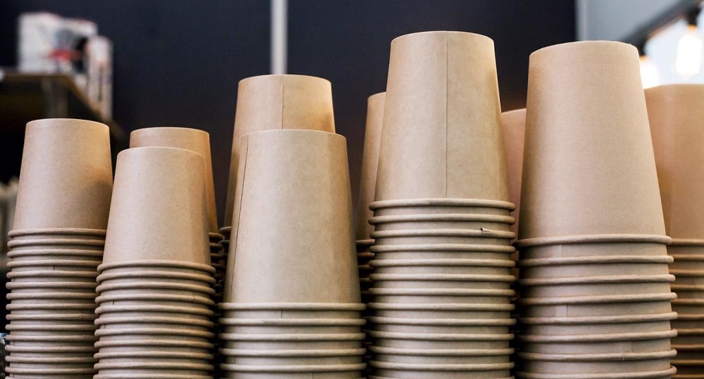 Tasse à café en carton jetable double parois écologique et compostable